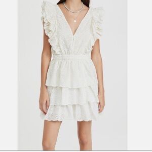 Love the Label Ivory Eyelet Mini Dress (M)